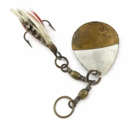 W.T. J. Lowe Lowe's Star Colorado Spinner 4 №5823 (1890S), nikiel/mosiądz, 7 g błystka obrotowa #23847