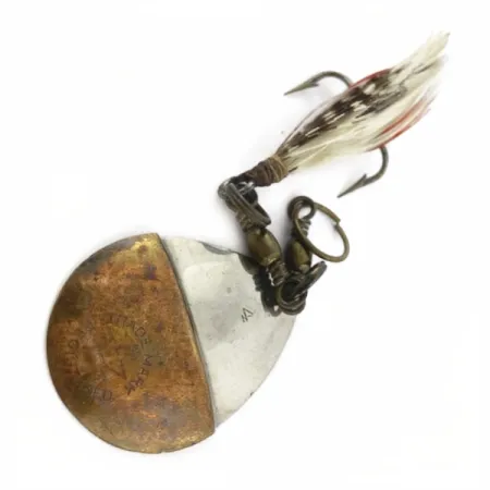 W.T. J. Lowe Lowe's Star Colorado Spinner 4 №5823 (1890S), nikiel/mosiądz, 7 g błystka obrotowa #23847