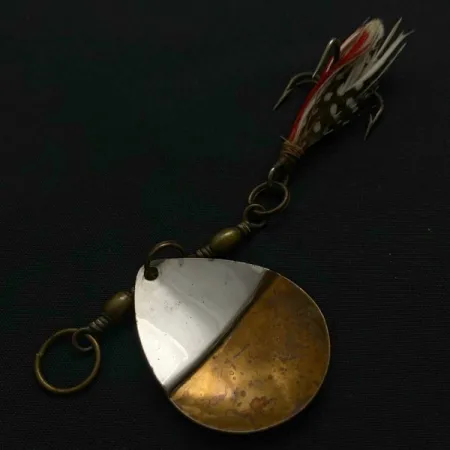 W.T. J. Lowe Lowe's Star Colorado Spinner 4 №5823 (1890S), nikiel/mosiądz, 7 g błystka obrotowa #23847