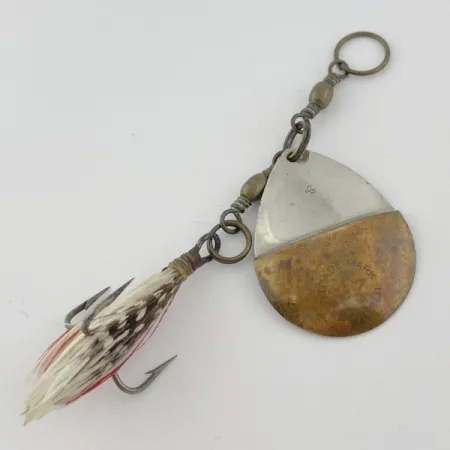 W.T. J. Lowe Lowe's Star Colorado Spinner 4 №5823 (1890S), nikiel/mosiądz, 7 g błystka obrotowa #23847