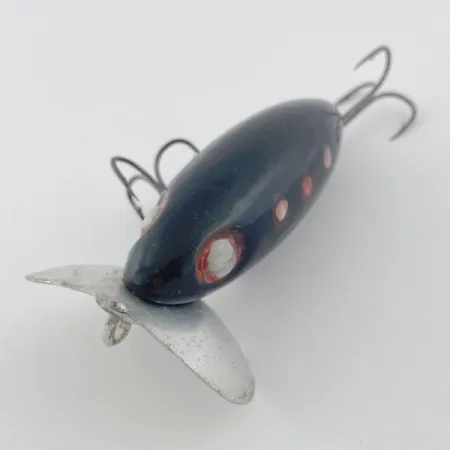Fred Arbogast Jitterbug Early Bug Eye​ (1960s), Black, 14 g wobler #23870
