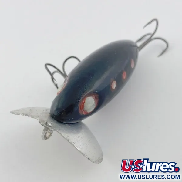  Fred Arbogast Jitterbug Early Bug Eye​ (1960s), Black, 14 g wobler #23870