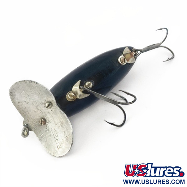  Fred Arbogast Jitterbug Early Bug Eye​ (1960s), Black, 14 g wobler #23870