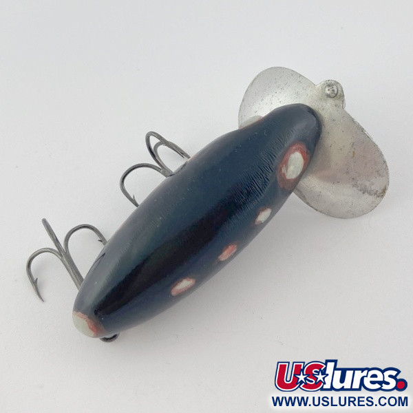  Fred Arbogast Jitterbug Early Bug Eye​ (1960s), Black, 14 g wobler #23870