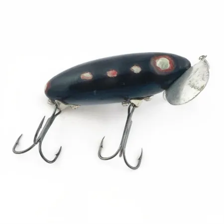 Fred Arbogast Jitterbug Early Bug Eye​ (1960s), Black, 14 g wobler #23870