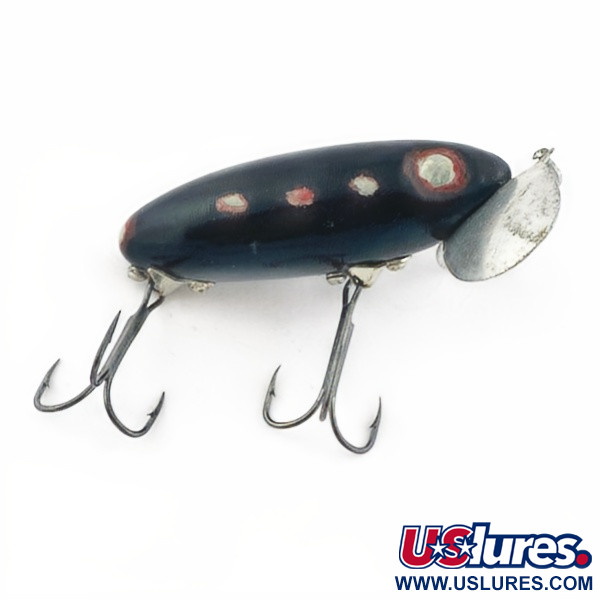  Fred Arbogast Jitterbug Early Bug Eye​ (1960s), Black, 14 g wobler #23870