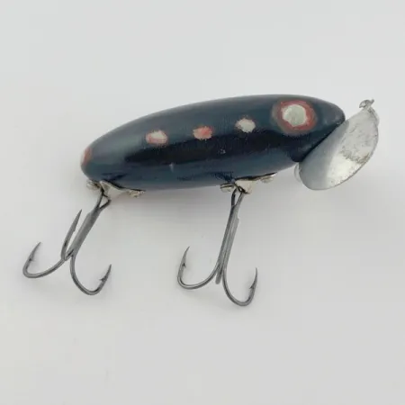 Fred Arbogast Jitterbug Early Bug Eye​ (1960s), Black, 14 g wobler #23870