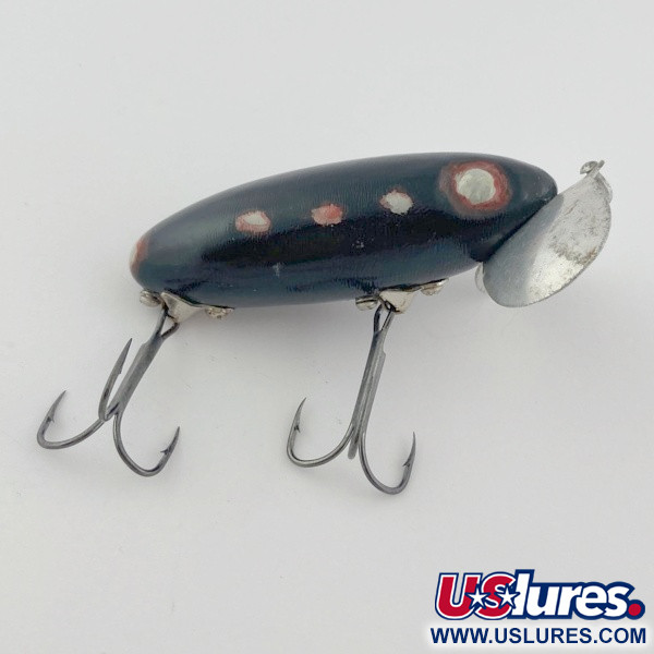  Fred Arbogast Jitterbug Early Bug Eye​ (1960s), Black, 14 g wobler #23870