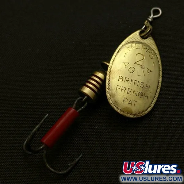  Mepps Aglia 2 (1960s), złoto, 4,5 g błystka obrotowa #23949