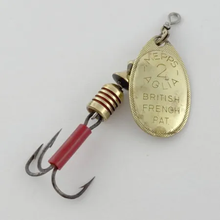 Mepps Aglia 2 (1960s), złoto, 4,5 g błystka obrotowa #23949