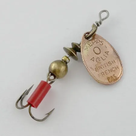 Mepps Aglia 0 (1960s), miedź, 2,5 g błystka obrotowa #23950