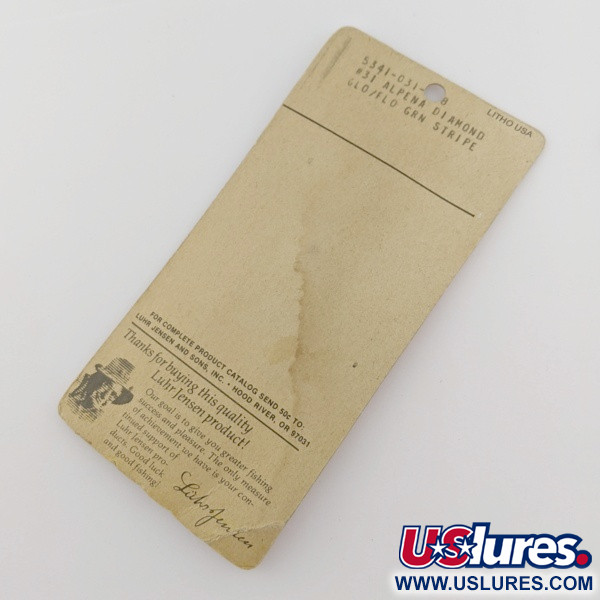 Luhr Jensen Luhr jensen Alpena Diamond #31 Glow, Glo-Flo Green stripe, 4 g błystka wahadłowa #24265