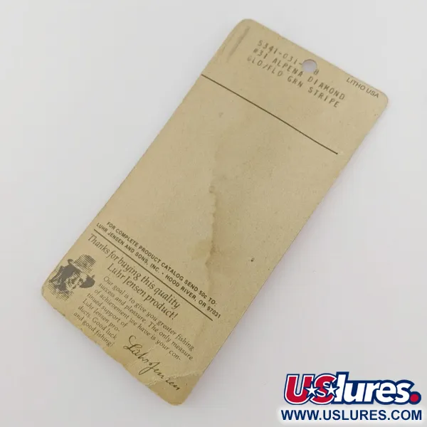 Luhr Jensen Luhr jensen Alpena Diamond #31 Glow​, Glo-Flo Green stripe, 4 g błystka wahadłowa #24265