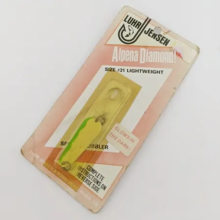 Luhr Jensen Luhr jensen Alpena Diamond #31 Glow​, Glo-Flo Green stripe, 4 g błystka wahadłowa #24265
