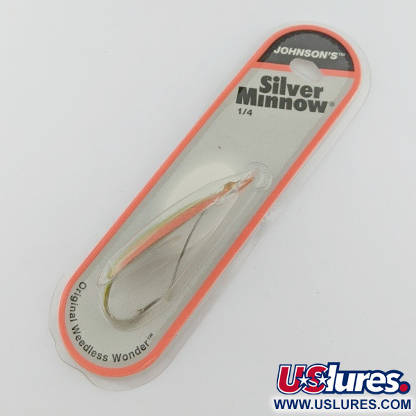  Johnson Silver Minnow antyzaczepowa, Zielony/Pomarańczowy/Nikiel, 21 g błystka wahadłowa #24267