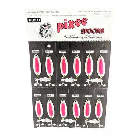 Nebco Pixee, nikiel/pomarańczowy UV - świeci w ultrafiolecie, 7 g błystka wahadłowa #24353