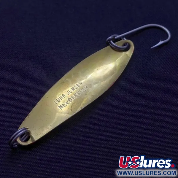 Luhr Jensen Needlefish 2, biały/czerwony/mosiądz, 3 g błystka wahadłowa #24417