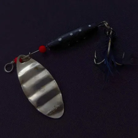 Dolphin Marble Spinner (Japan), nikiel/czarny, 7 g błystka obrotowa #24421