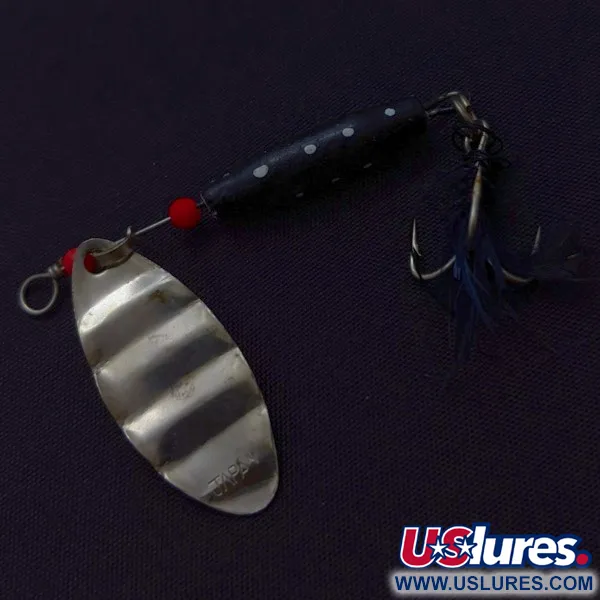 Dolphin Marble Spinner (Japan), nikiel/czarny, 7 g błystka obrotowa #24421