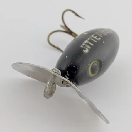 Arbogast Jitterbug Wobler powierzchniowy, Czarny, 4 g, Metalowy ster, #24507