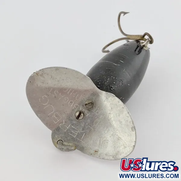 Arbogast Jitterbug Wobler powierzchniowy, Czarny, 4 g, Metalowy ster, #24507