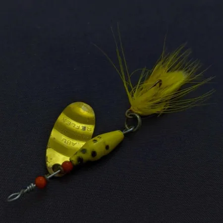 Abu Garcia Reflex Błystka Obrotowa, Mosiądz/Żółty, 3.2 g, Pióra, #24554