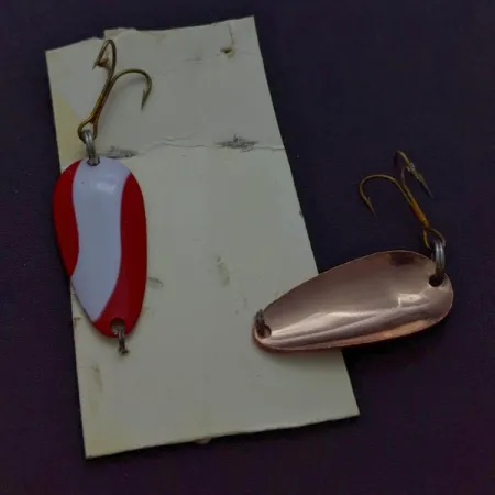 Glen Evans Spoon Wahadłówka, czerwony/biały/miedź, 6g, zestaw, #24601