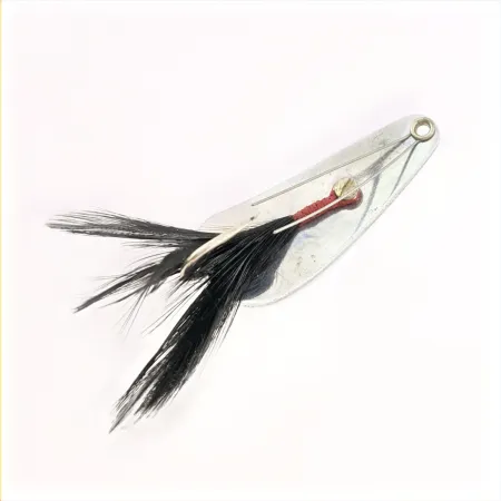 Wahadłówka Weezel Rex Spoon, nikiel, 12 g, chwost z piór, #24761