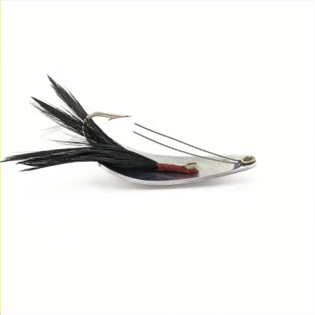 Wahadłówka Weezel Rex Spoon, nikiel, 12 g, chwost z piór, #24761