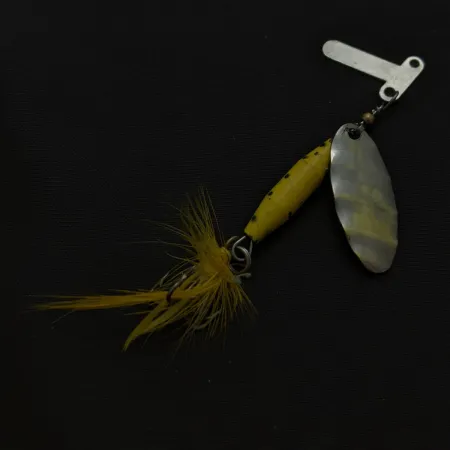 Mar-Lynn Tri-D Spinner, Nikiel/Żółty, 1/4 oz (7 g), Tri-D blades, #24786
