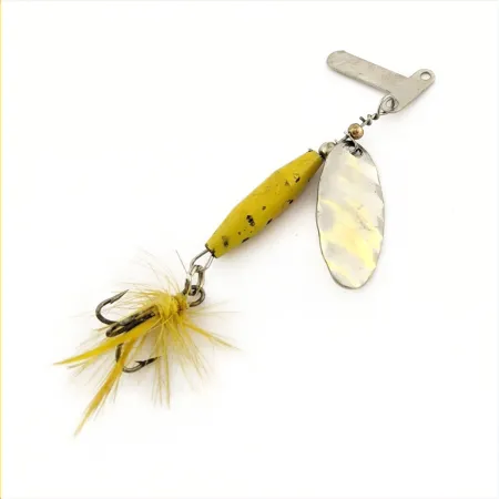 Mar-Lynn Tri-D Spinner, Nikiel/Żółty, 1/4 oz (7 g), Tri-D blades, #24786