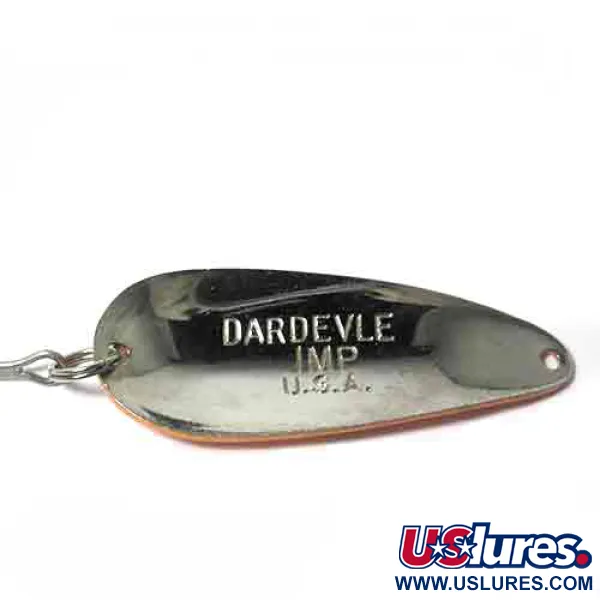 Eppinger Dardevle Imp, fluorescencyjne pomarańczowe/czarne kropki, 11 g błystka wahadłowa #0002