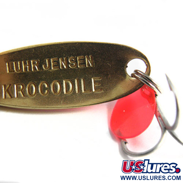 Luhr Jensen Krocodile, pomarańczowy/mosiądz/hologram, 9 g błystka wahadłowa #0508