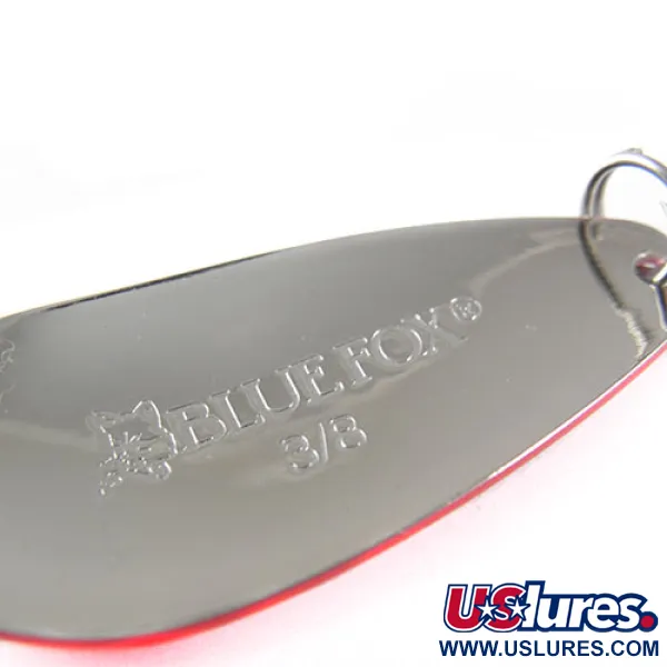 Blue Fox Strobe Tear Drop Spoon, czerwony/biały, 11 g błystka wahadłowa #0540