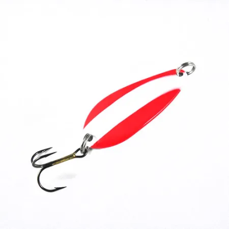 Blue Fox Strobe Tear Drop Spoon, czerwony/biały, 11 g błystka wahadłowa #0540