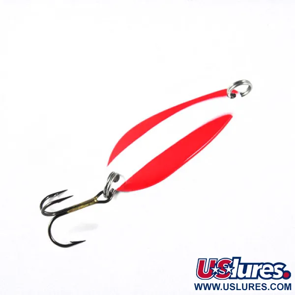 Blue Fox Strobe Tear Drop Spoon, czerwony/biały, 11 g błystka wahadłowa #0540