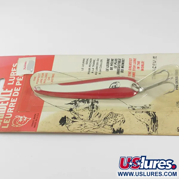 Eppinger Dardevle ThinDevle, czerwony/biały, 11 g błystka wahadłowa #0541