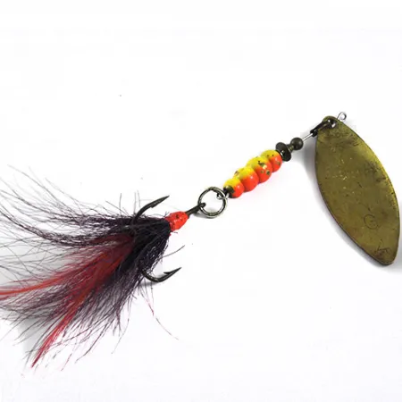 Mepps Aglia Long 4 Dressed, złoty/pomarańczowy, 17 g błystka obrotowa #0667