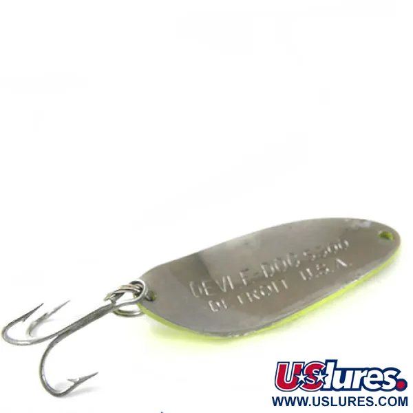 Eppinger Dardevle Devle-Dog 5300, neonowy żółty/czerwony, 10 g błystka wahadłowa #0777