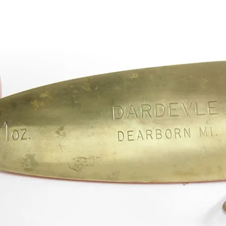 Eppinger Dardevle, biały/pomarańczowy/mosiądz, 28 g błystka wahadłowa #0858