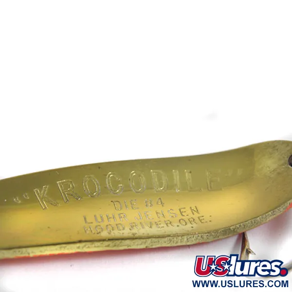 Luhr Jensen Krocodile DIE #4, pomarańczowy/mosiądz, 17 g błystka wahadłowa #0914