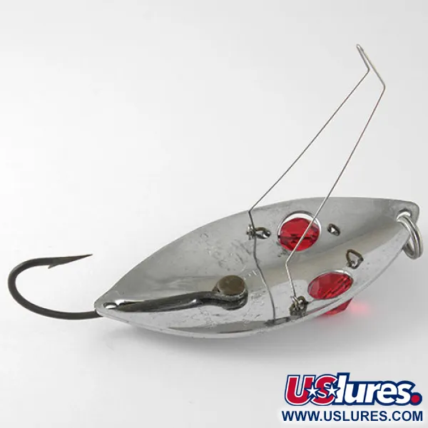 Hofschneider Błystka antyzaczepowa Red Eye Wiggler, nikiel/czerwony, 25 g błystka wahadłowa #1002