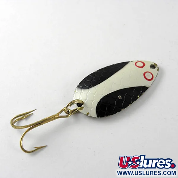  Wright & McGill Pay-Master, biały/czarny/mosiądz, 7 g błystka wahadłowa #1053