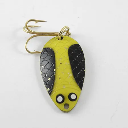 Wright & McGill Pay-Master, żółty/czarny/mosiądz, 7 g błystka wahadłowa #1054