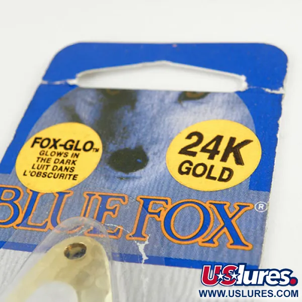  Blue Fox Pixee (świeci w ciemności), złoty/biały (świecące w ciemności), 14 g błystka wahadłowa #1111
