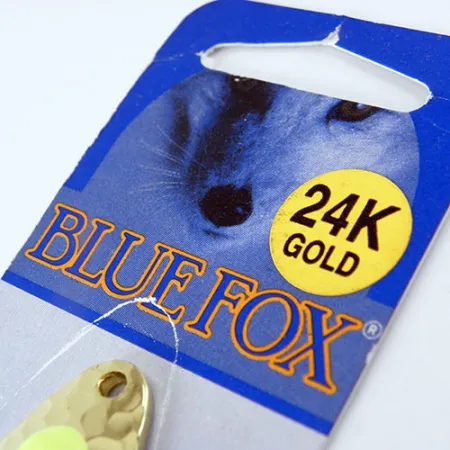 Blue Fox Pixee, pozłacane żółtym/24-karatowym złotem, 7 g błystka wahadłowa #1134