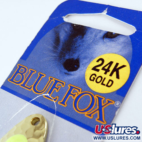  Blue Fox Pixee, pozłacane żółtym/24-karatowym złotem, 7 g błystka wahadłowa #1134