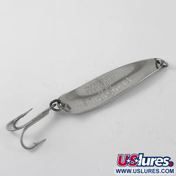 Luhr Jensen Krocodile DIE #4, nikiel/niebieski, 14 g błystka wahadłowa #1192