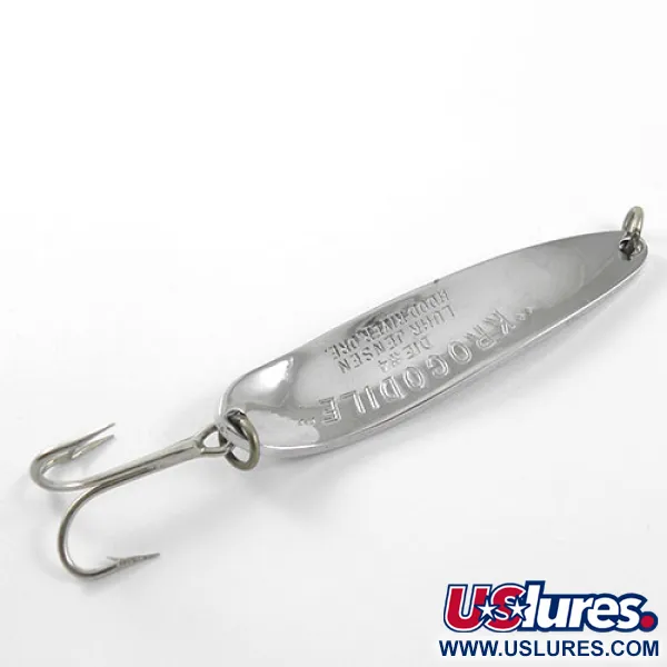 Luhr Jensen Krocodile DIE #4, nikiel/zielony, 17 g błystka wahadłowa #1206