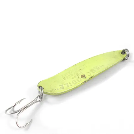 Luhr Jensen Krocodile DIE #4, neonowy żółty, 14 g błystka wahadłowa #1290